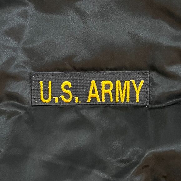 Vintage Army MA-1 Flight Black Intermediate Bomber Jacket Reversible Mens Sz XL - Picture 3 of 9